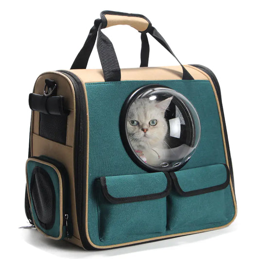 Space Pet Backpack – EVA Shell Travel Carrier with Acrylic Dome Window