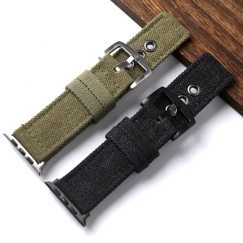 Double-Layer Canvas Ultra Watch Strap for Apple Watch 8/7 – Rugged Durability Meets Style