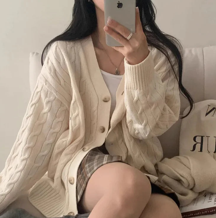 Women’s Spandex Cardigan Sweater – Flexible Fit, Open-Front Design, and Sophisticated Style (Free Size)