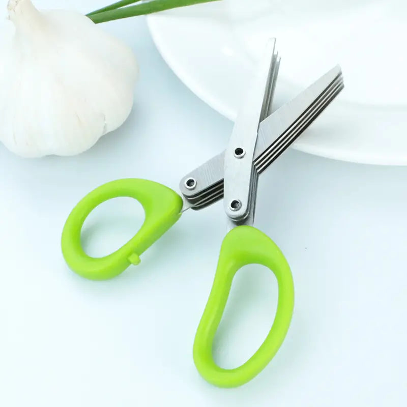 Herb Scissors – Stainless Steel Kitchen Gadget for Cutting Fresh Herbs with Precision (5.2" × 2.5")