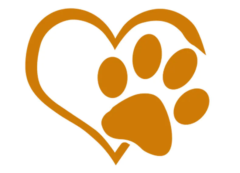 Heart Paw Vinyl Decal – Reflective Dog Lover Car Sticker (10cm x 11.5cm, 6 Color Options)