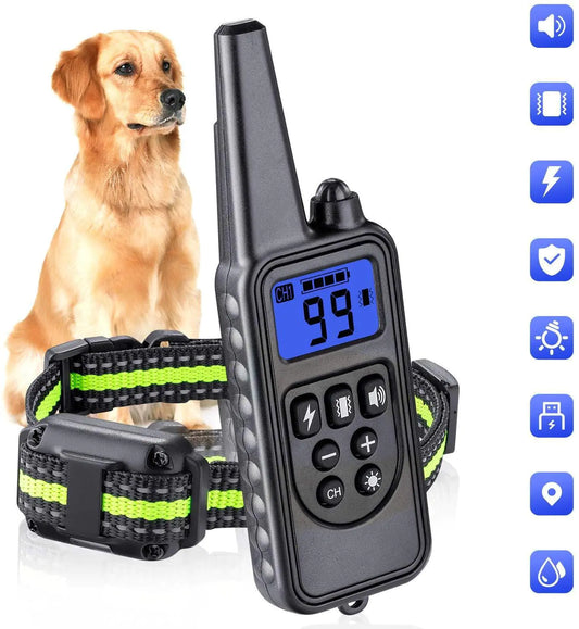 800M Remote Dog Training Collar – Waterproof Design with Soft Contact Points, Vibration, Tone & Shock Modes (For 1 Dog)