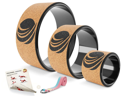 Pacific Sales Cork Yoga Wheel Set