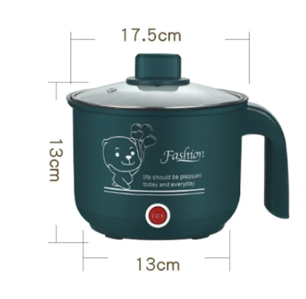Multifunctional Electric Cooker – Saute, Fry, Steam & Cook in One Compact Pot (Emerald Design)