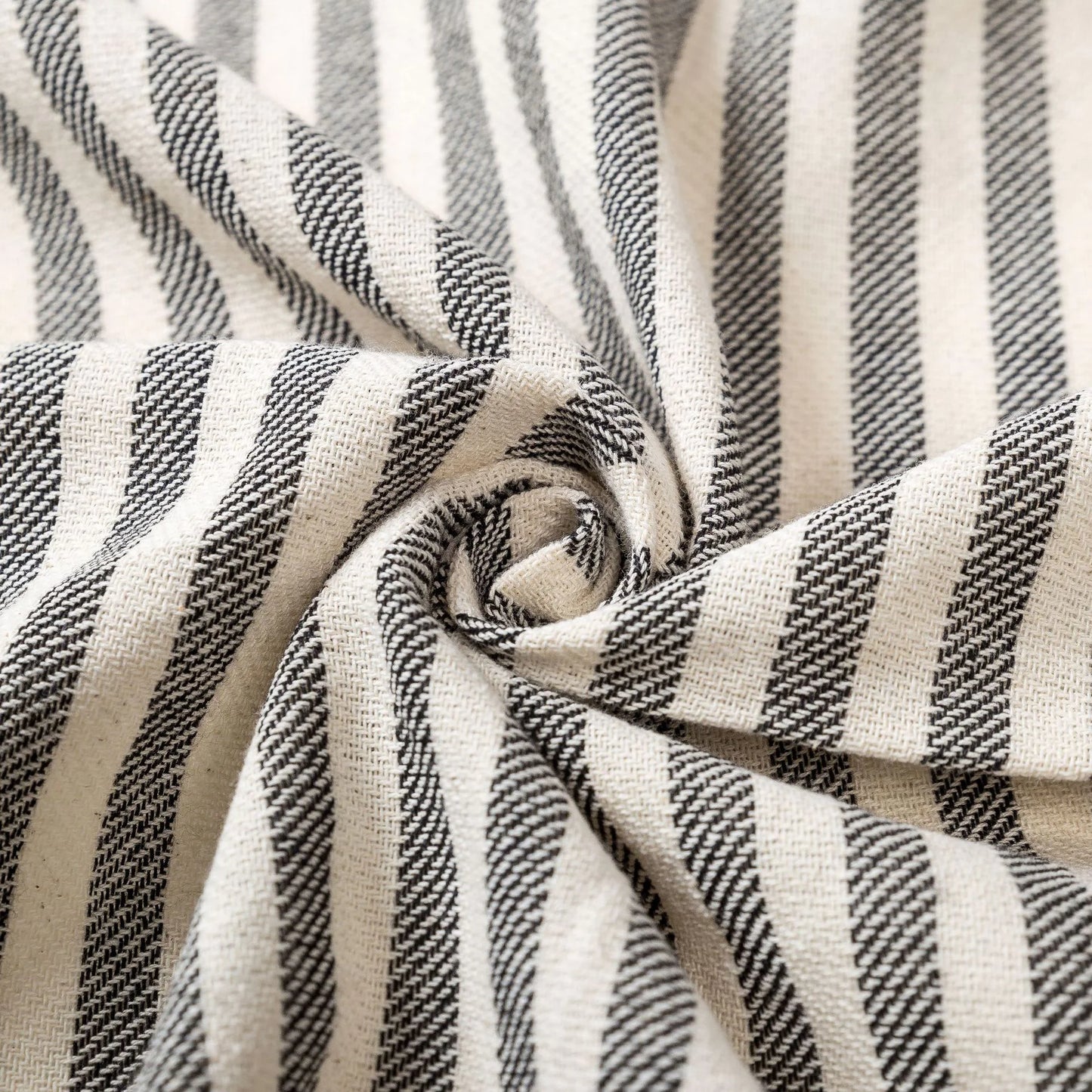Fringed Beach Towel – Wearable Polyester Cotton Striped Towel, Cushion, and Tablecloth