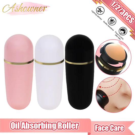 Volcanic Face Oil Absorption Roller – Natural Matte Finish, Anytime, Anywhere