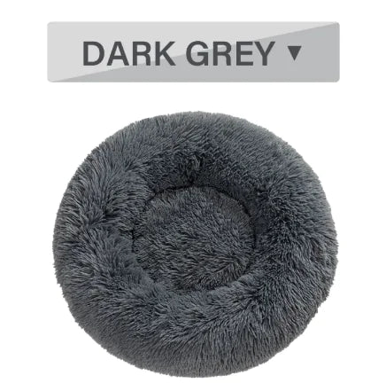 Fluffy Donut Pet Bed – Plush, Calming Comfort for Dogs and Cats