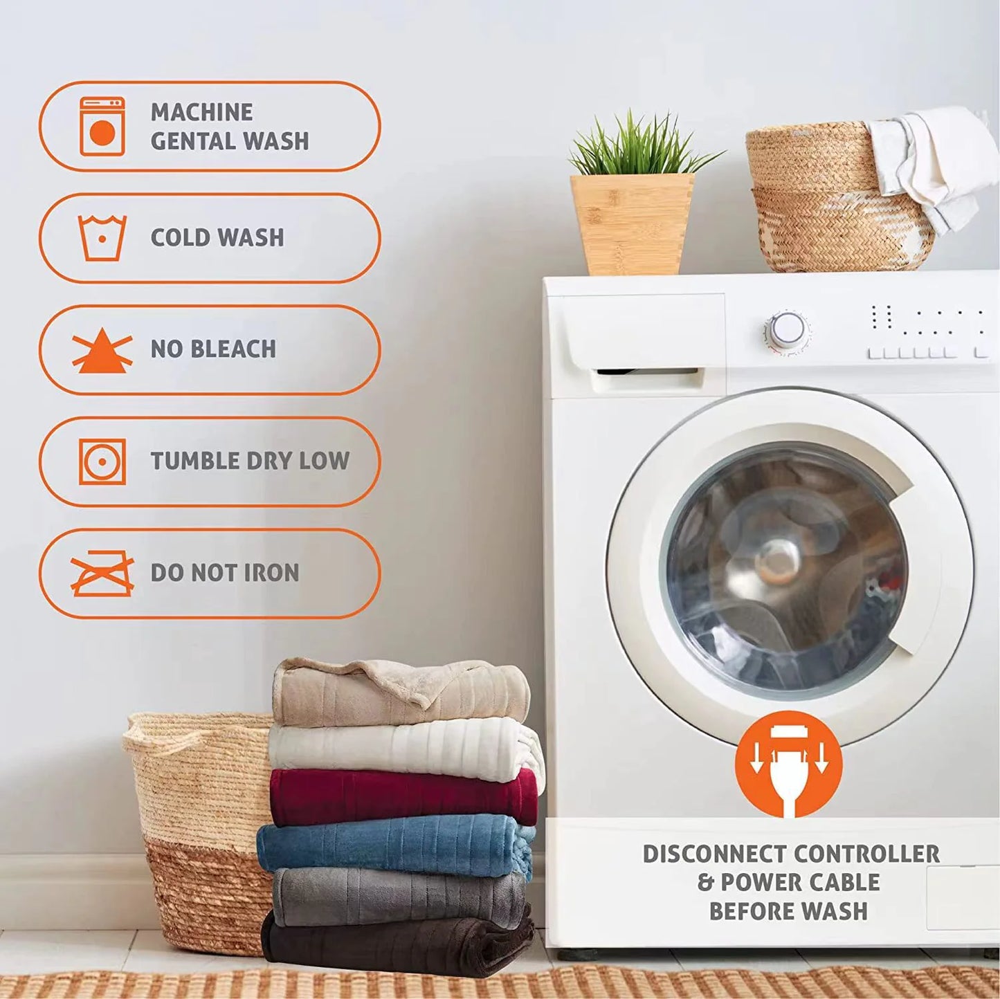 Heated Electric Blanket – Plush Flannel with 10 Heat Settings & Auto Shut-Off (Machine Washable)