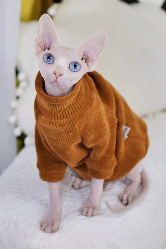 Sphinx Hairless Cat Clothes – Luxurious Rabbit Hair Apparel for Stylish Sphynx Cats