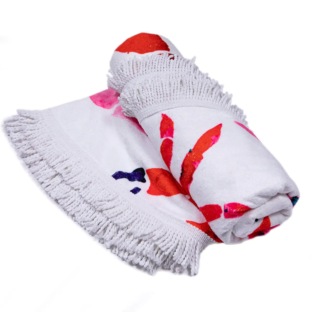 ANEMOSS Round Beach Towel – Artisan-Designed Comfort with Turkish Cotton & Microfiber
